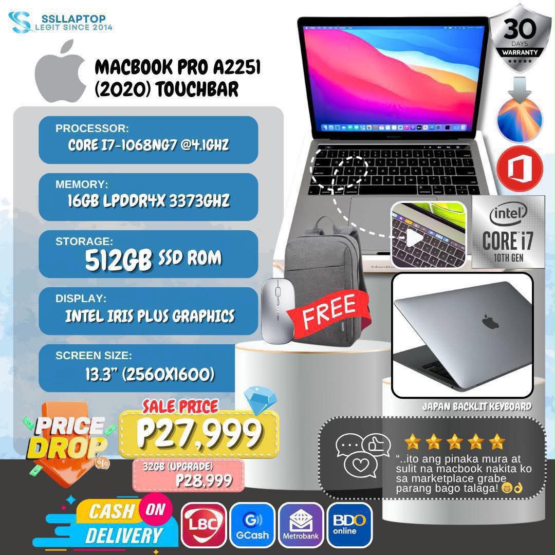 MacBook Pro A2251 TouchBar